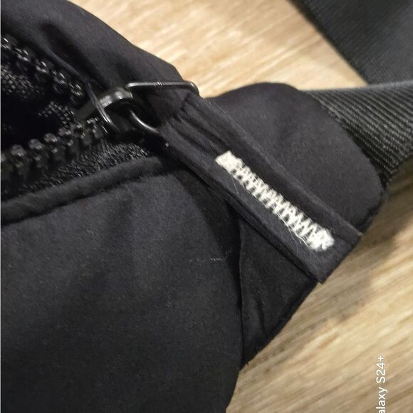 Black Belt Bag with Durable Fabric and Crescent Shape - Picture 3 of 5